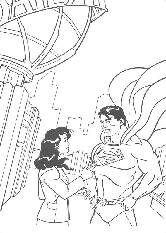 Plansa de colorat cu Superman 35 29